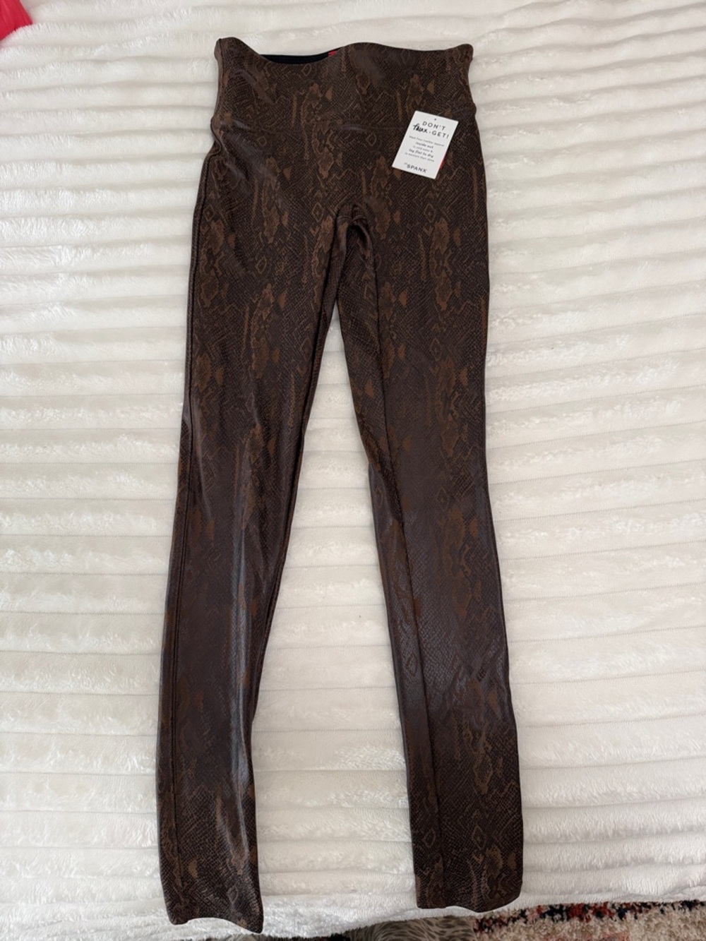 Spanx High-Waist Brown Snake-Print Women's Leggings